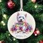 Personalised West Highland Terrier In Christmas Lights, thumbnail 10 of 10