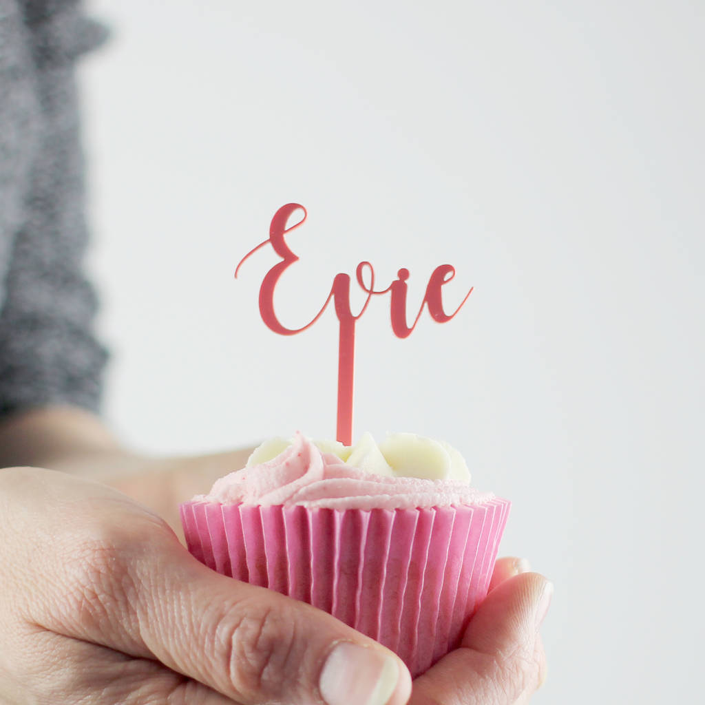 Personalised Name Cupcake Topper, 1 of 3