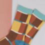 Geometric Print Mid Calf Length Socks, thumbnail 3 of 3