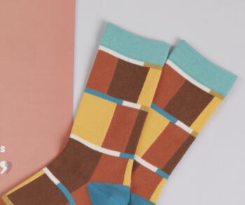 Geometric Print Mid Calf Length Socks, 3 of 3