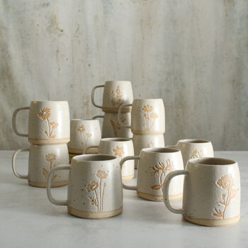 Birthflower Handmade Stoneware Mugs, 2 of 12