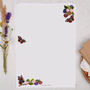 A4 Letter Writing Paper With Butterfly And Blackberries, thumbnail 1 of 4