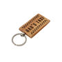 Dapper Chap 'Dad's Taxi' Rectangular Oak Keyring, thumbnail 3 of 4