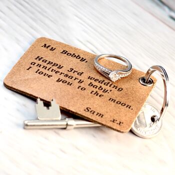 Personalised Letter Leather Key Ring, 2 of 5