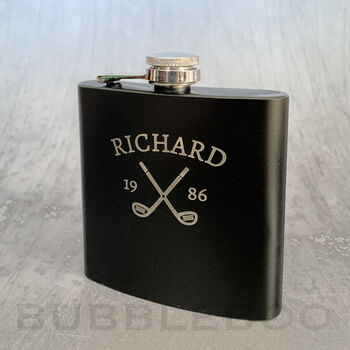 Personalised Golfers Hip Flask, 6 of 10