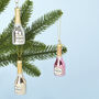 G Decor Set Of Three Glass Prosecco Christmas Baubles, thumbnail 1 of 5