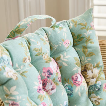 Green Floral Padded Mattress Cushion, 5 of 6