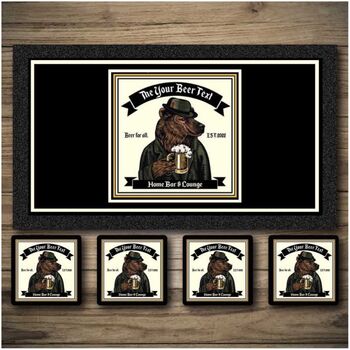 Grizzly Beer Personalised Home Pub Sign Man Cave Sign, 6 of 8
