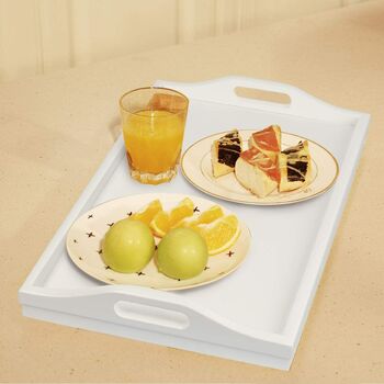 White Laptop Breakfast Bed Tray, 2 of 4