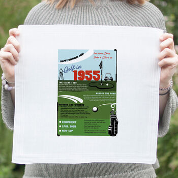 Handkerchief Pair Gift For Golfers Personalised For Any Year Of The Sport, 5 of 9