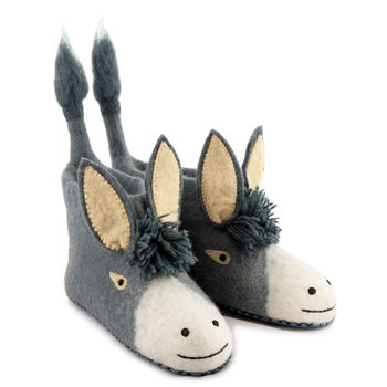 Darci Donkey Adult Slippers, 2 of 3
