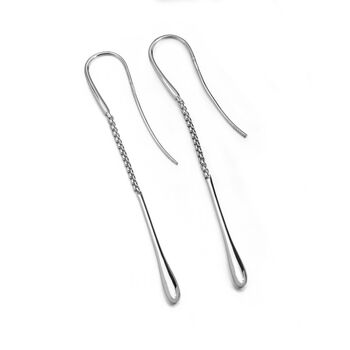 Lucy Quartermaine Sterling Silver Designer Drop Earring, 2 of 3