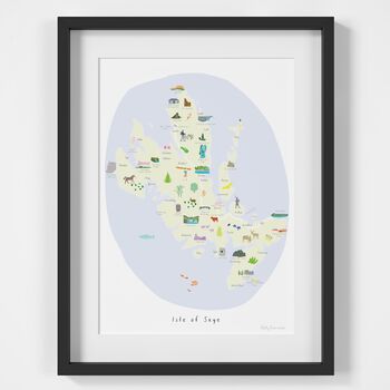 Isle Of Skye Map, Inner Hebrides, Scotland Art Print, 2 of 3