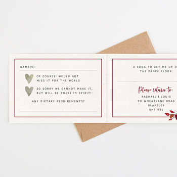 Winter Floral Wedding Invitations, 4 of 8