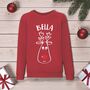 Cartoon Reindeer Christmas Jumper, thumbnail 2 of 3