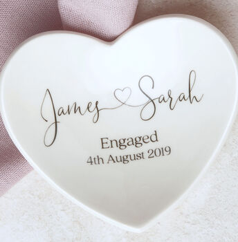 Personalised Engagement Ring Dish Gift, 3 of 4