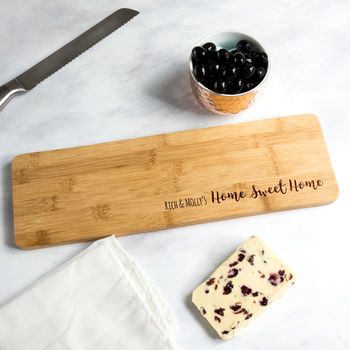 Personalised Home Sweet Home Bamboo Serving Board, 5 of 5