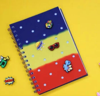 Kids’ Colourful A5 Notebook, Six Charms, Free Popper Pen, 2 of 3