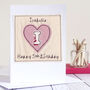 Personalised Initial Heart Birthday Card For Her, thumbnail 1 of 12