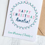 Personalised Children's Christmas Card With Garland, thumbnail 3 of 3