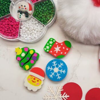 Kids And Tween Christmas Craft Gift – Festive Socks, Crafts, Pen And Reindeer Keyring, 7 of 9