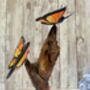 Handcrafted Monarch Butterfly Wooden Sculpture Ornament, thumbnail 9 of 11
