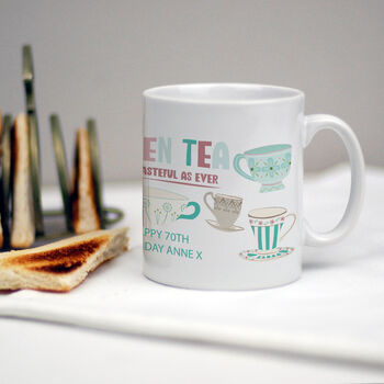 Personalised Seven Tea Tea Mug 70th Birthday Gift, 2 of 6