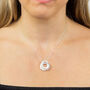 Silver Personalised Necklace With Interlinked Circles, thumbnail 3 of 5