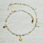 Sun And Moon Gemstone And Charm Necklace, thumbnail 2 of 4