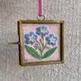 Forget Me Not Hand Embroidered Framed Keepsake, thumbnail 4 of 5