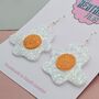 Large Fried Egg Earrings, thumbnail 4 of 4