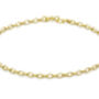 9ct Yellow Gold Diamond Cut Oval Belcher Chain Bracelet, thumbnail 5 of 6