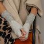 Bouclé Cuff Shimmer Fingerless Gloves – Three Colourways, thumbnail 5 of 12