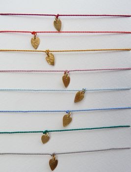 Handmade Love Heart Silk Bracelet, 9 of 9