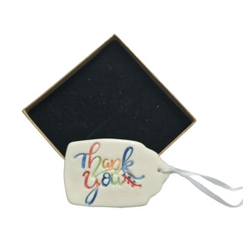 Handmade Ceramic Thank You Gift Tag, 6 of 7