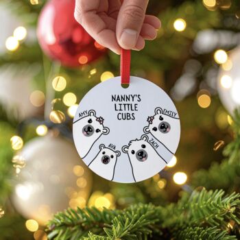 Personalised Polar Bear Family Christmas Decoration, 2 of 3