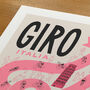 Giro Poster, Cycling Grand Tour Art Print, Gift For Bike Fan, thumbnail 7 of 8