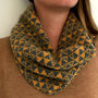 Knitted Geometric Snood Scarf, thumbnail 4 of 6
