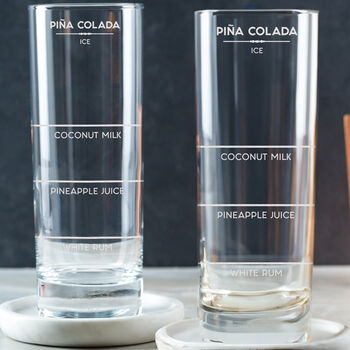 Pina Colada Highball Glass Drinking Gift For Women Her, 2 of 4
