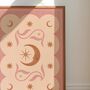 ‘Pastel Moon’, Celestial Lunar Art Print, Bohemian Lune Tarot Zodiac Poster, thumbnail 2 of 2