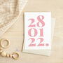 New Baby Personalised Birth Date Card, thumbnail 3 of 4