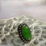 Bibi Emerald Oxidised Ring, thumbnail 2 of 3