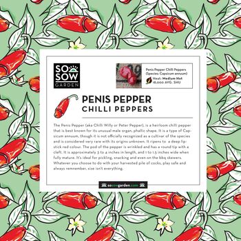 Grow Your Own Cock And Balls, 40 Chilli Pepper Seeds, Rude Gift, Hen Party Gift, Funny Pride Present, 4 of 9