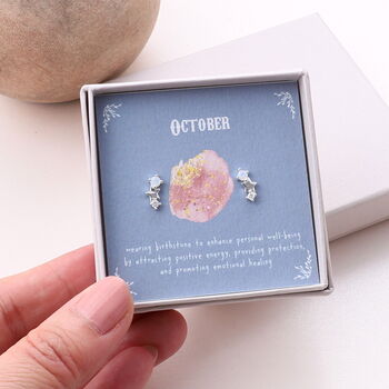 Personalised Birthstone Star Earring Gift Box, 9 of 12