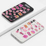 Personalised Pink Stickers Name Clear Phone Case, thumbnail 2 of 5
