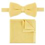 Men's Knitted Bow Tie In Pastel Yellow | Perfect Wedding Neck Tie For Groomsmen | Gents Woven Tie, thumbnail 10 of 11