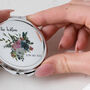 Personalised Hydrangeas Floral Pocket Mirror, thumbnail 4 of 6