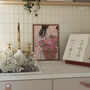 Pink Hydrangea Flowers Illustrated Art Print, thumbnail 4 of 5