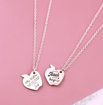 Personalised Teacher Gifts Thank You Necklace, 5 of 9