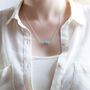 Sterling Silver Aquamarine Birthstone Necklace, thumbnail 4 of 6